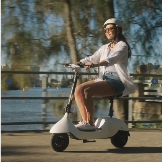 Seat Included Ceetle  E-Scooter - Convertible Seat, 220lb Load, 18 Mi Range