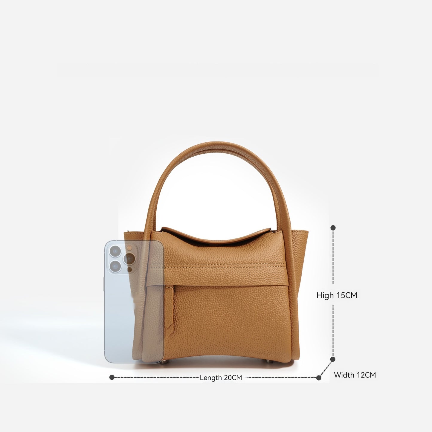 Fashion Casual First Layer Cowhide Portable Messenger Bag