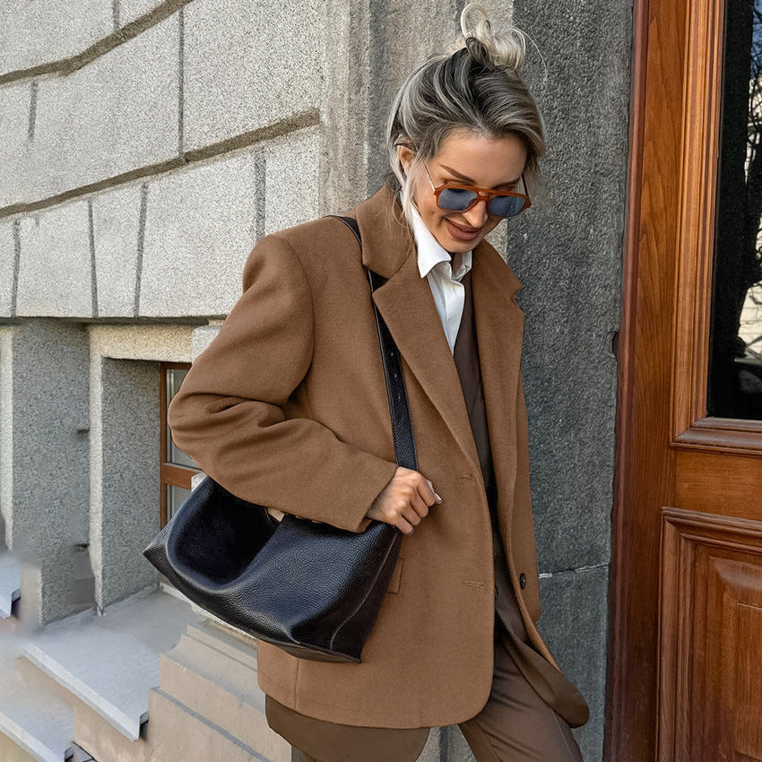 Loose Suit Woolen Coat