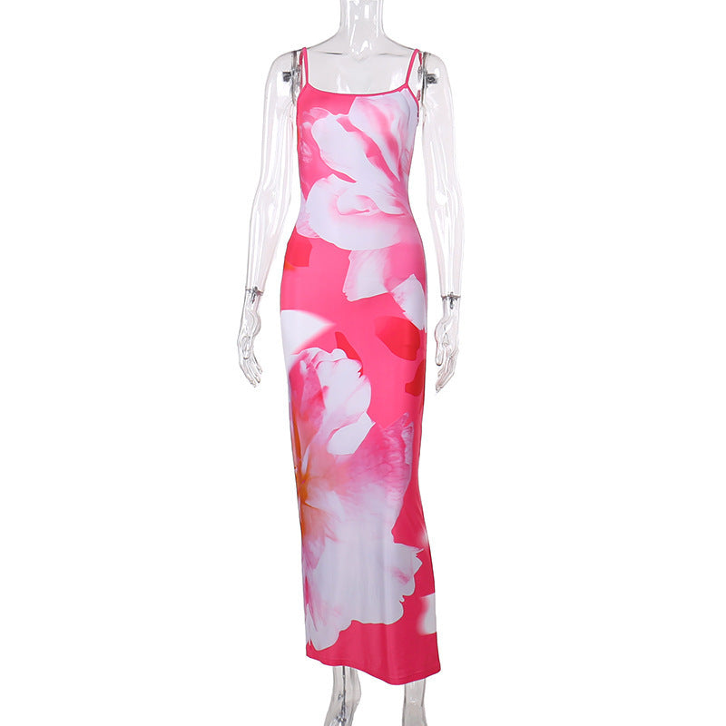 Robe nuisette imprimée style mode
