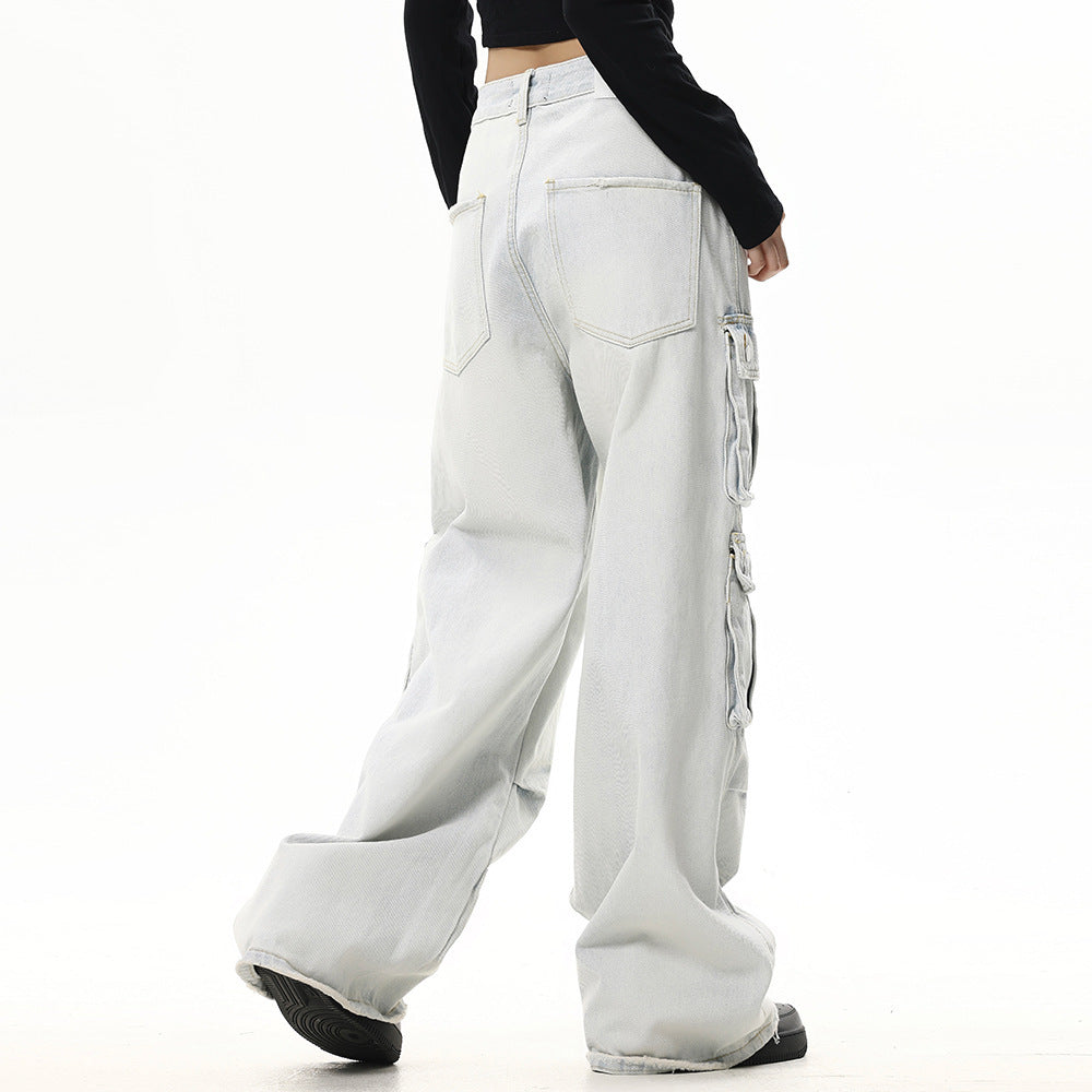 Fashion Personalized Washed Denim Overalls Men