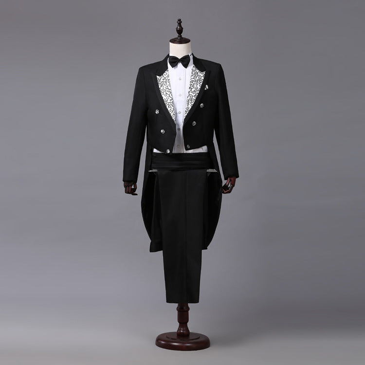 Mens Formal Tuxedo Suit Performance Outfit