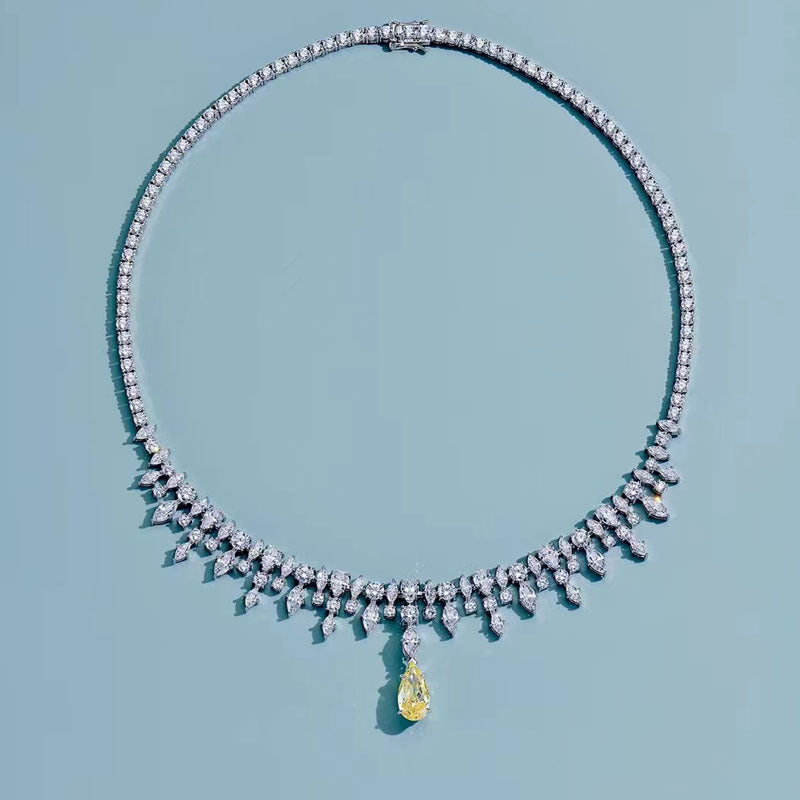 Sterling Silver Diamond Necklace