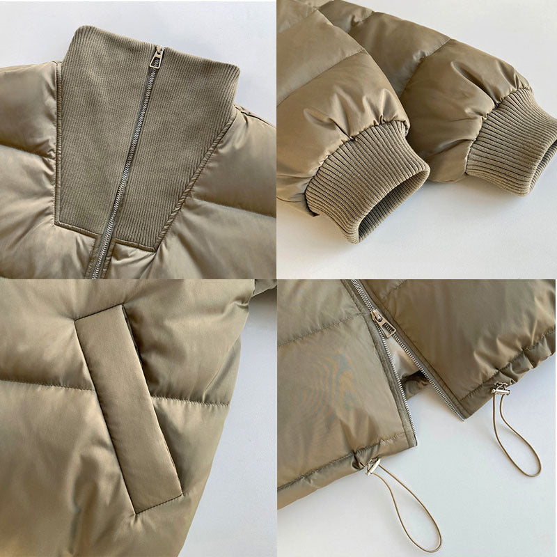 New Design Stand-up Collar Short Down Jacket