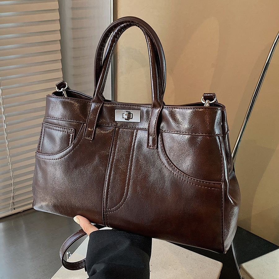 Retro Women's Large-capacity Shoulder Messenger Bag