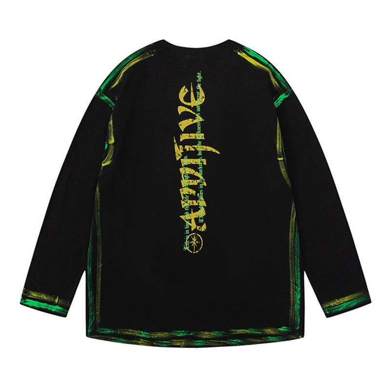 T-shirt à manches longues avec lettres imprimées