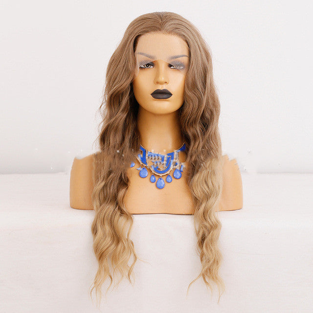 Long Curly Hair Female Chemical Fiber Front Lace Wig Head Cover