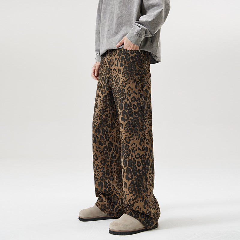 American Vintage Leopard Print Jeans