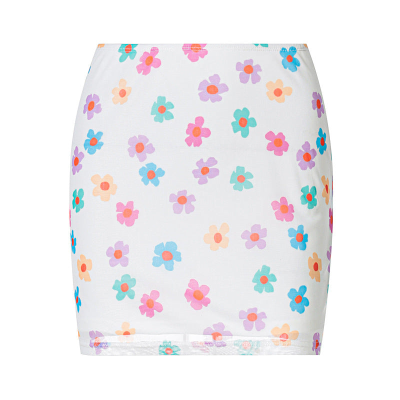 Fashion Color Flower Skirt