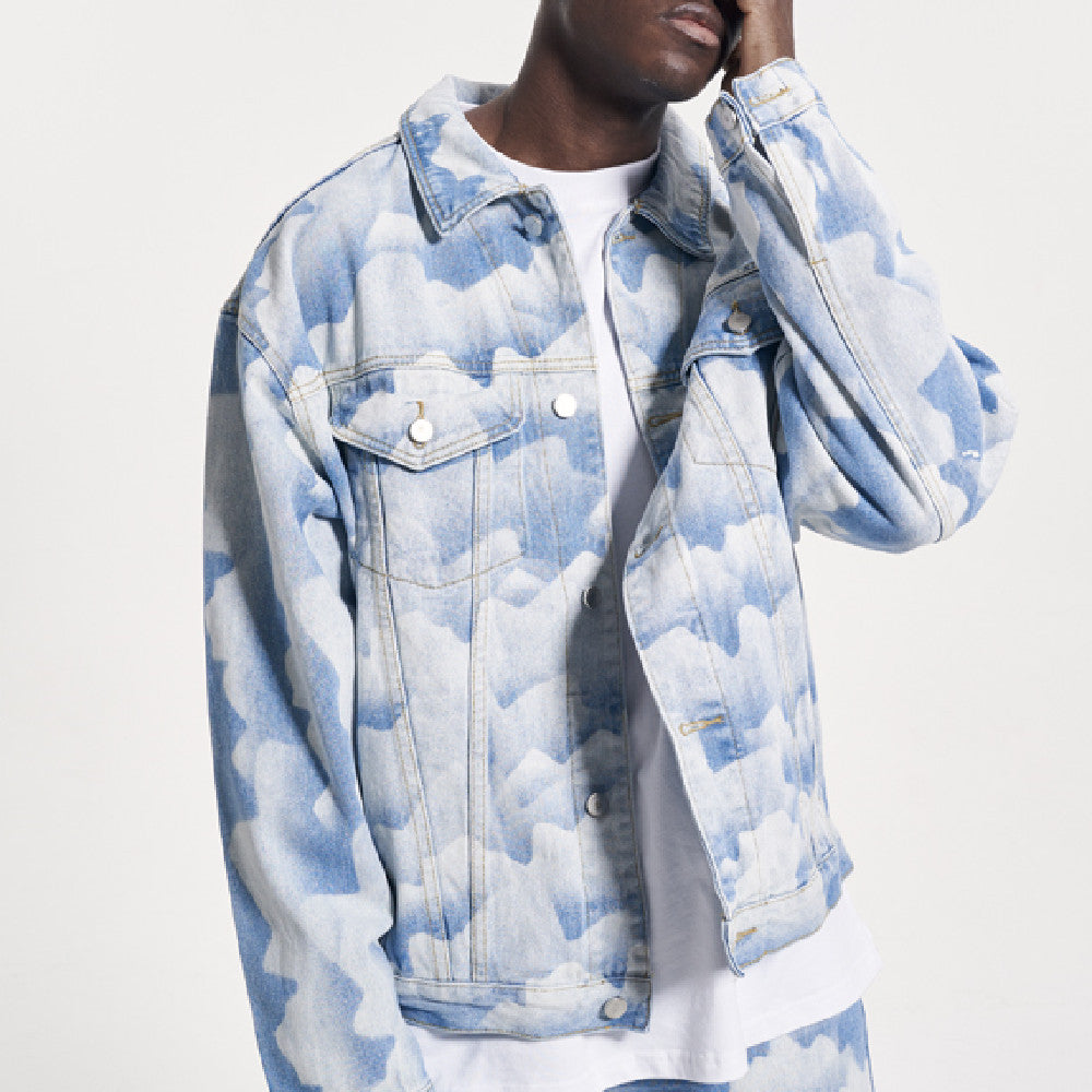 Giacca di jeans larga alla moda