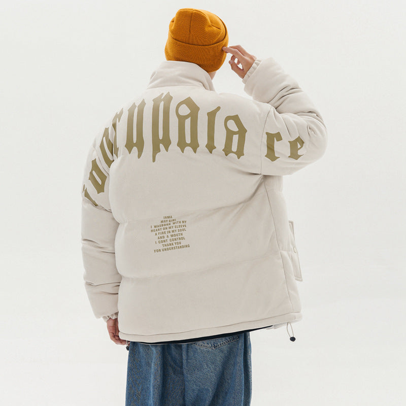 Suede Windproof Cotton-padded Jacket