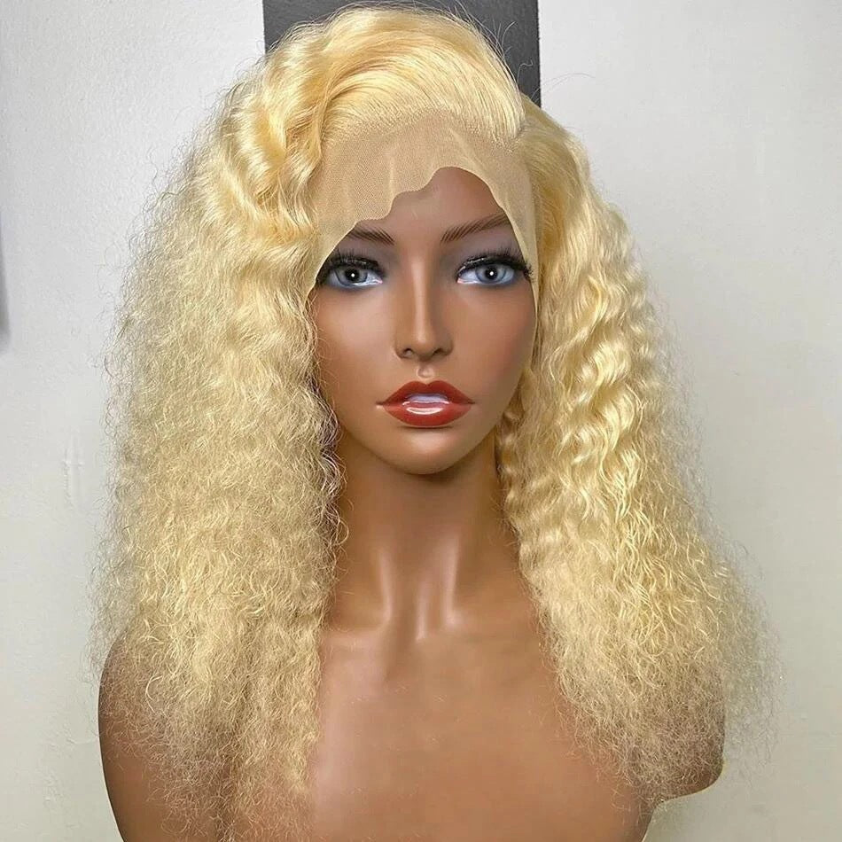 13x 4 Front Lace Long Curly Wig Head Cover