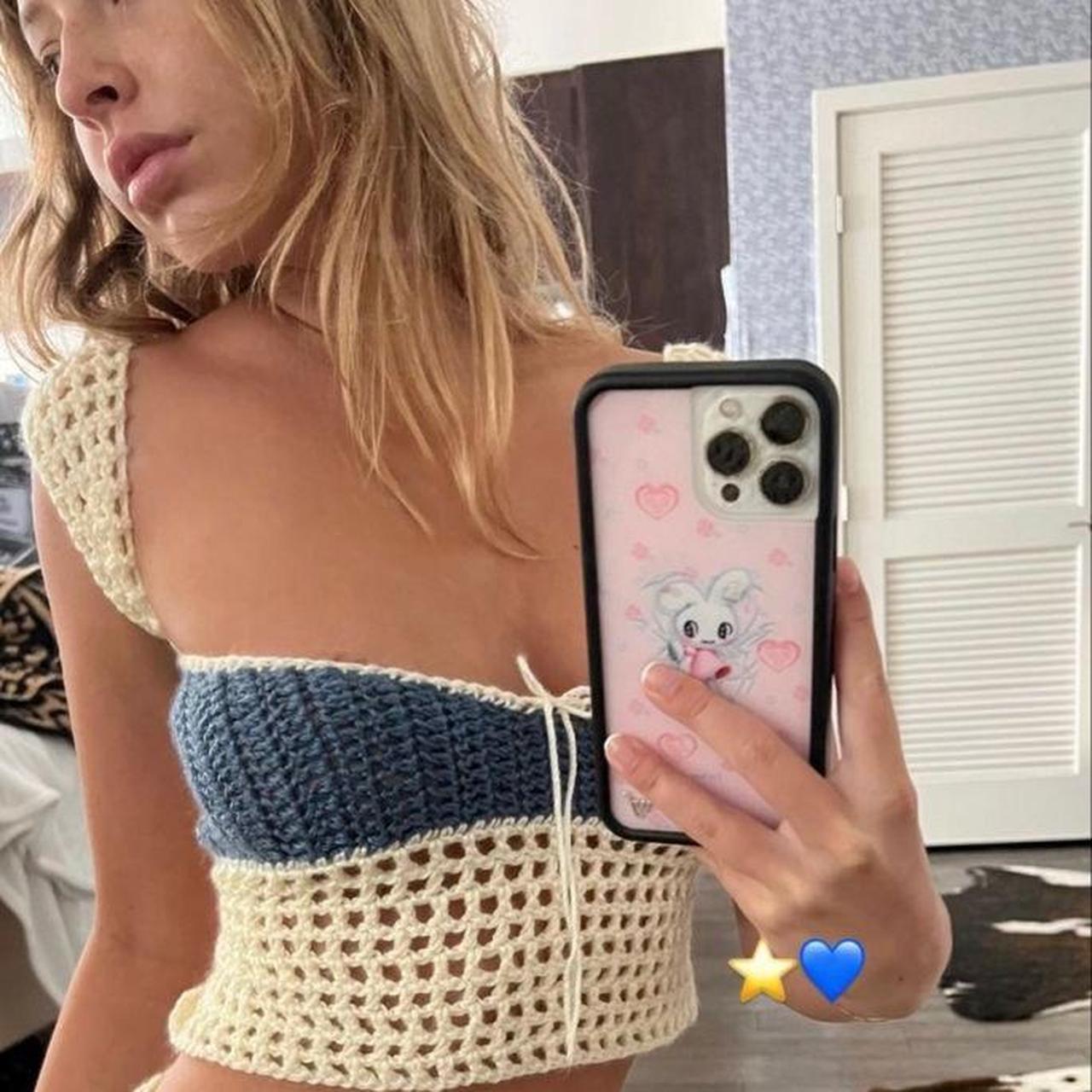 Knitted Color Matching Sleeveless Vest Split Skirt Outfit