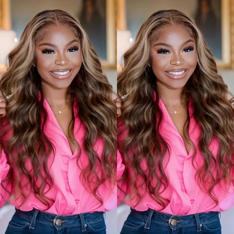 Front Lace Wig Medium Large Wave Long Curly Hair Full-head Wig Style