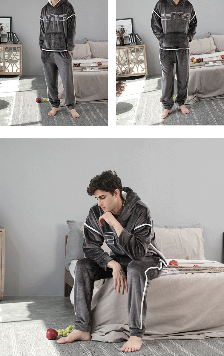 Flannel Couple Home Service Suit For Men And Women