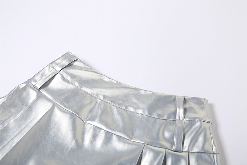 Fashion Solid Color Slim Street High Waist Skirt