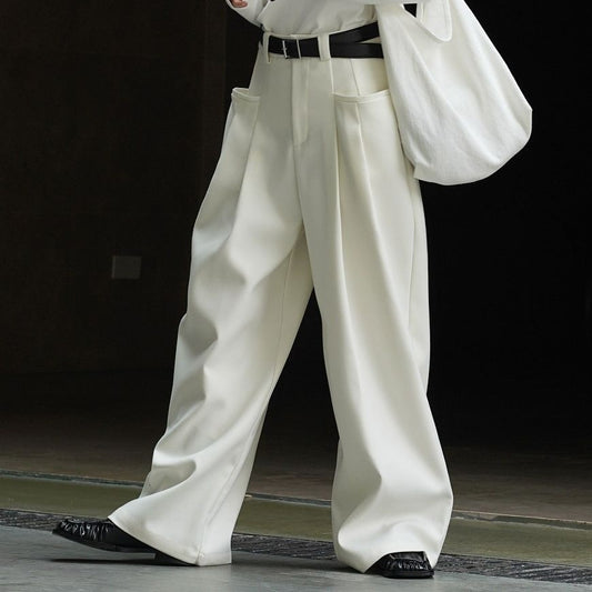 Pantaloni casual larghi e dimagranti spessi