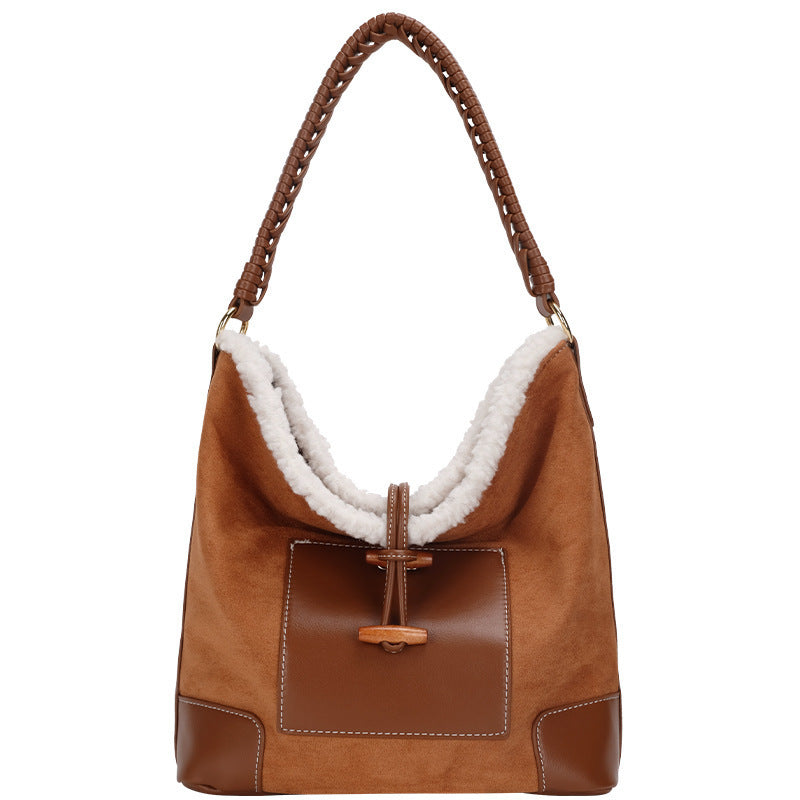 Sac seau épissé grande capacité, fourre-tout à une épaule