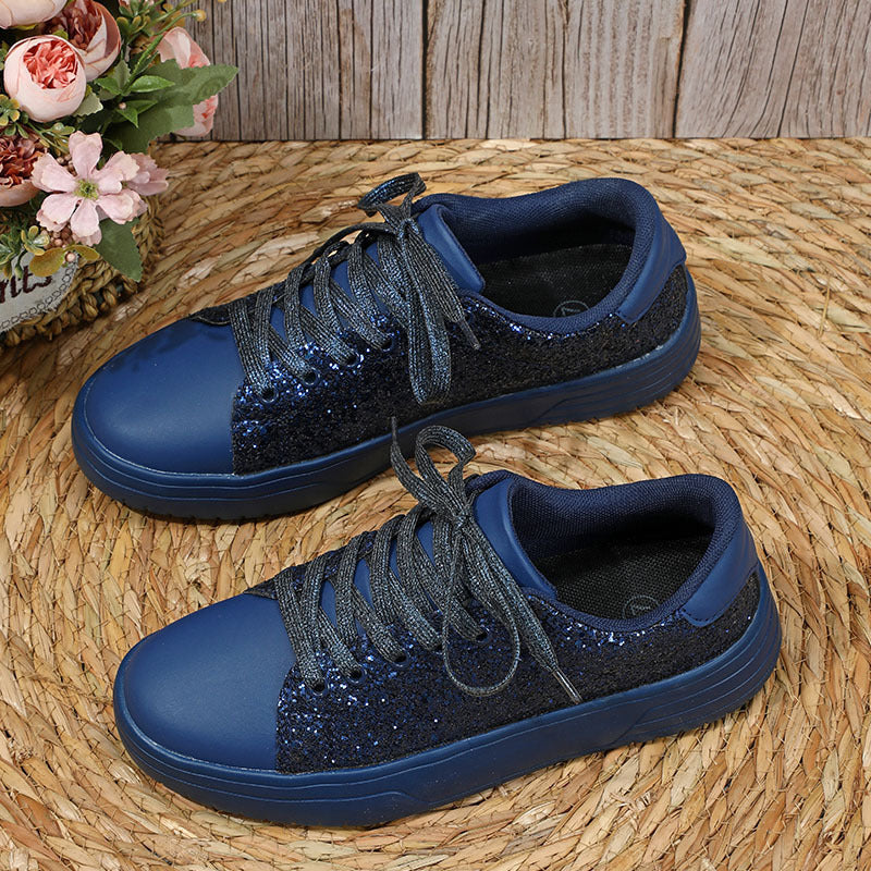 Trendy Casual Thick-soled Lace-up Sneakers Fashion Skateboard Shoes