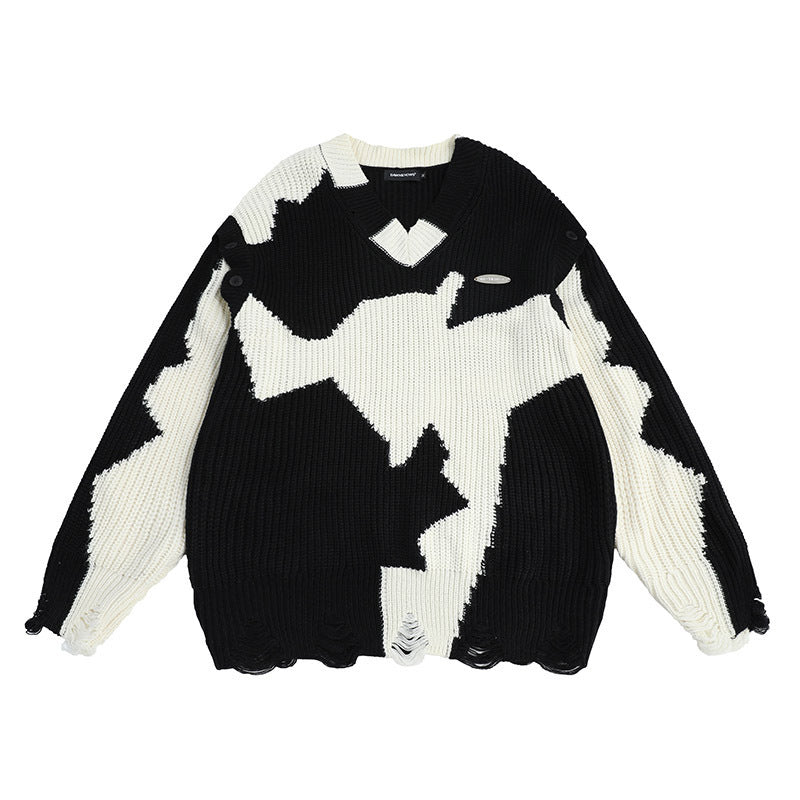 Pull ample à col rond d'automne