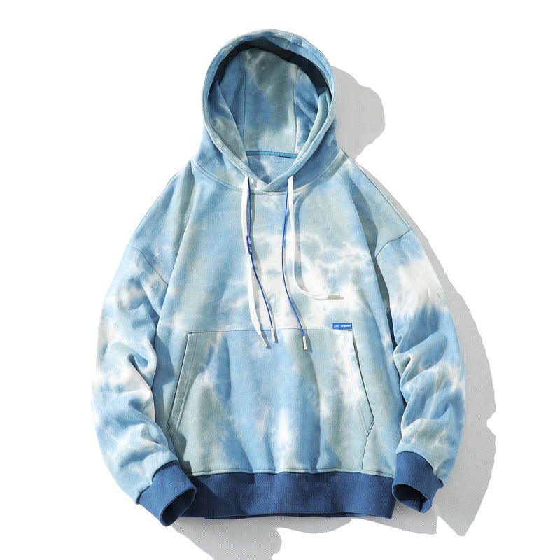 High Gram Hooded Tie Dye Sweatshirt Hip Hop Loose