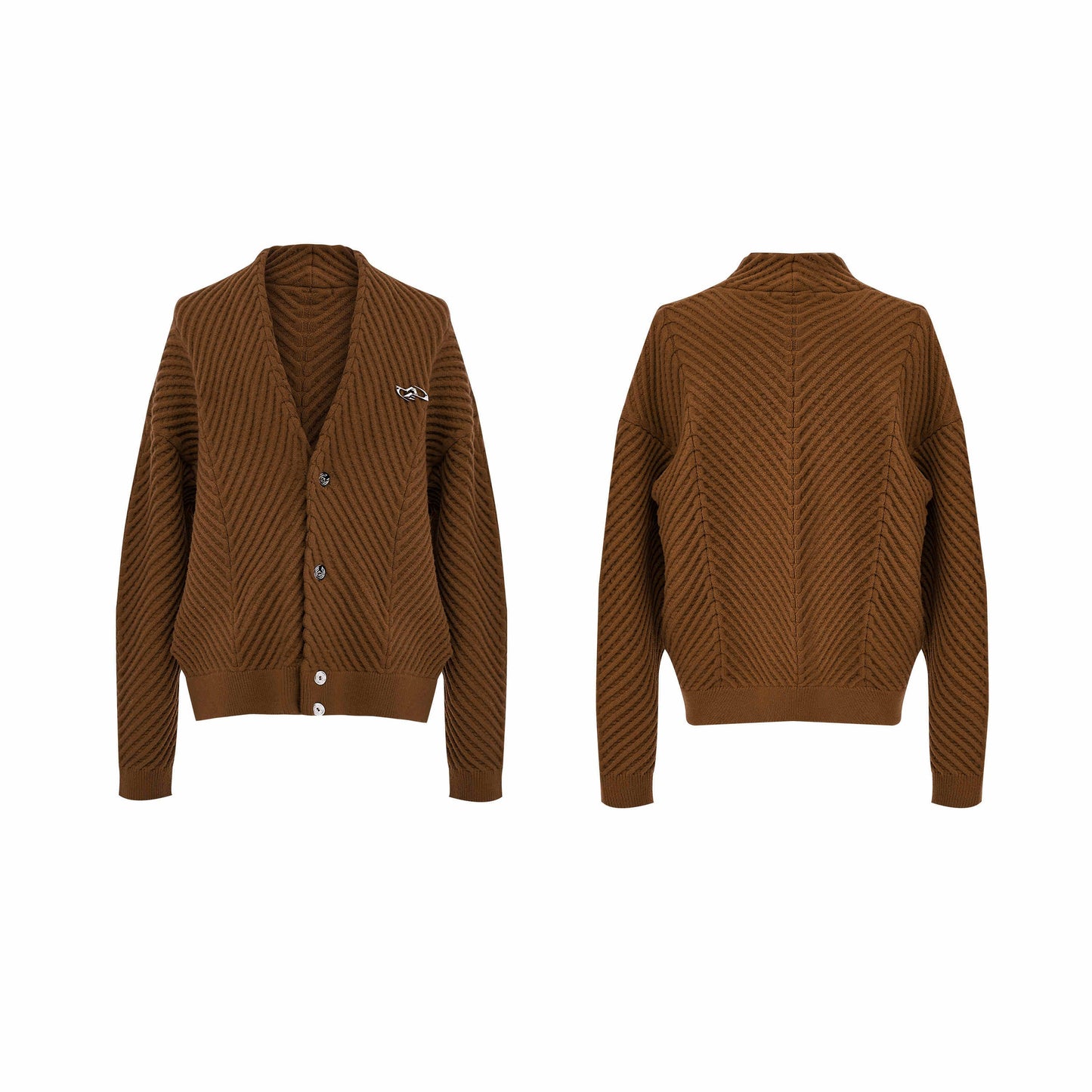 Niche Three-dimensional Texture V-neck Sweater