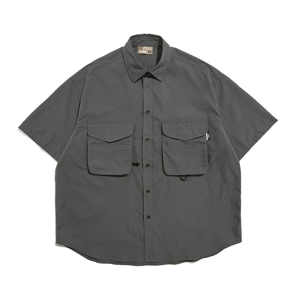 Vintage Multi-pocket Workwear Short-sleeved Shirt