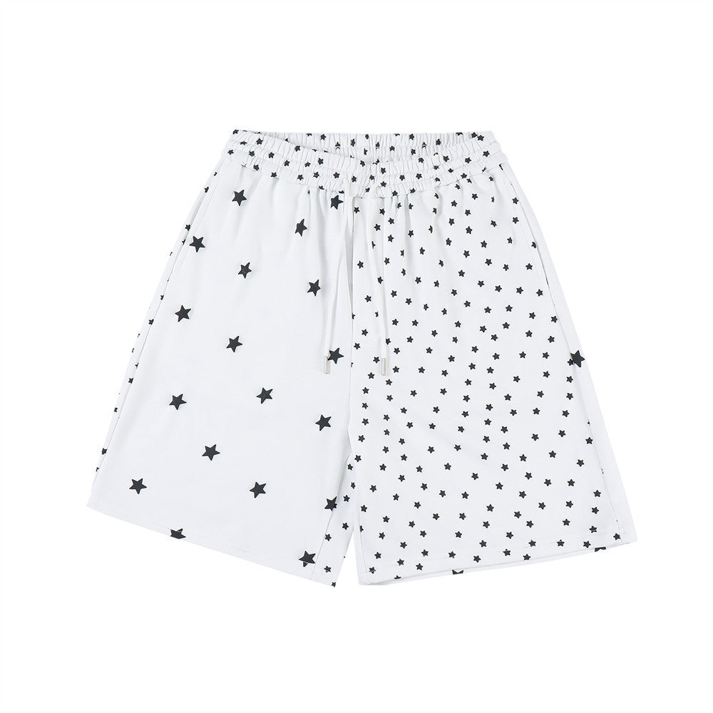 Five-pointed Star Full Print Casual Shorts