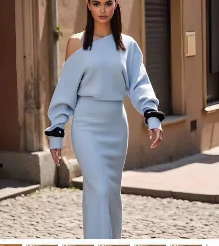 Long Sleeve Slim Fit Elegant Dress