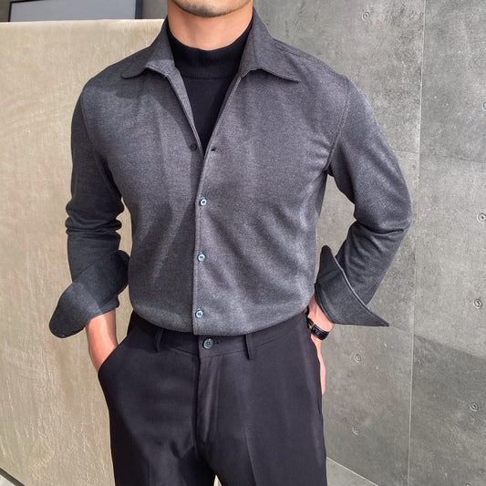 Chemise décontractée et polyvalente pour homme tendance