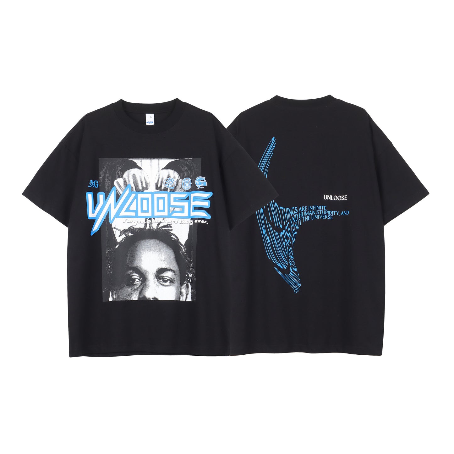 T-shirt à manches courtes à épaules dénudées, style streetwear américain, tendance nationale, de créateur.