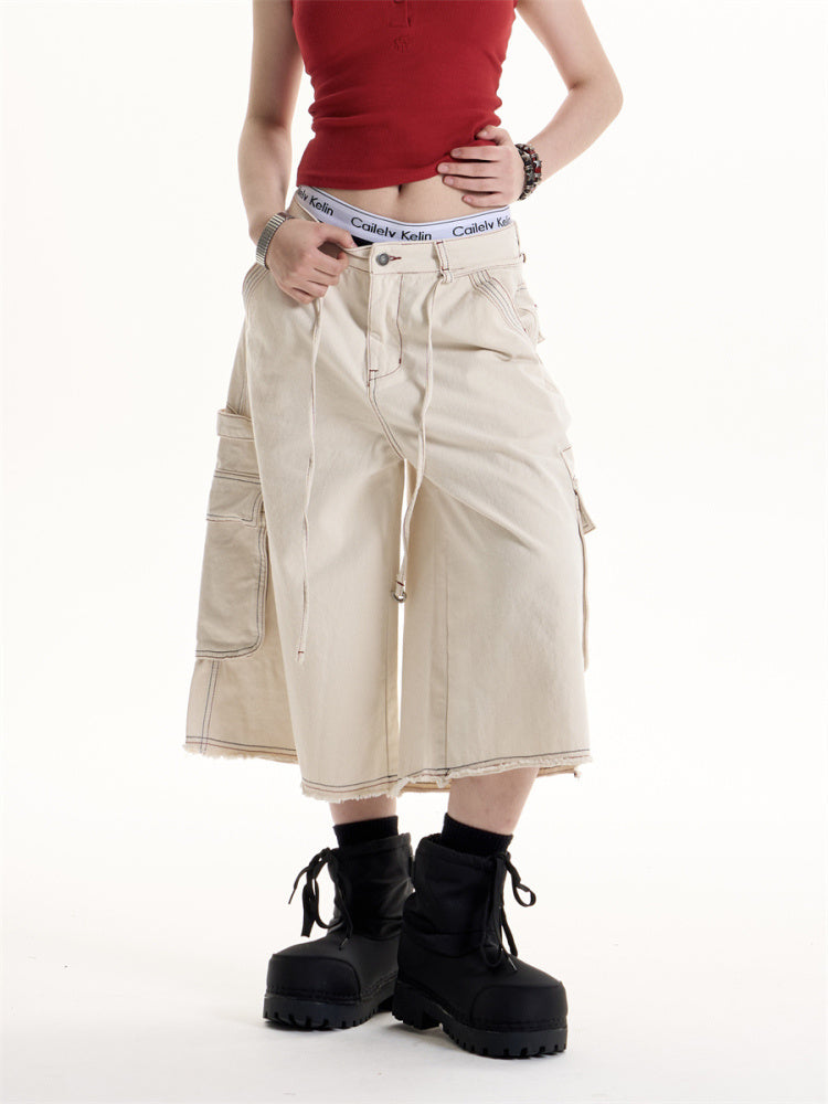Retro Hot Girl Style Multi-pocket Cargo Pants