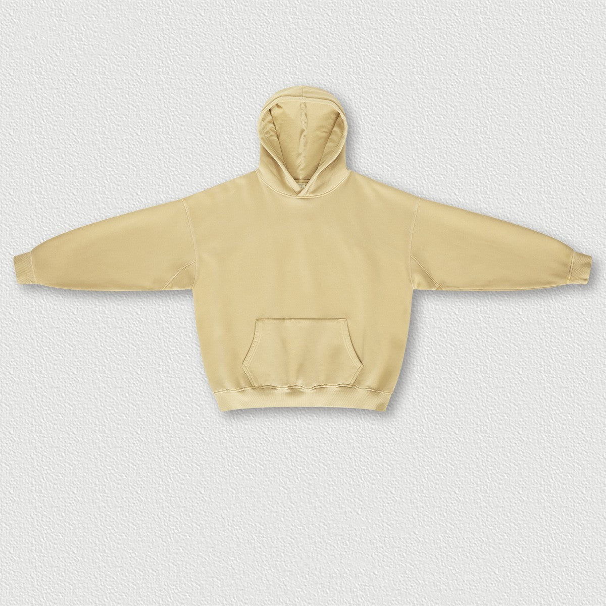 Washed And Worn Padded Hooded Sweatshirt