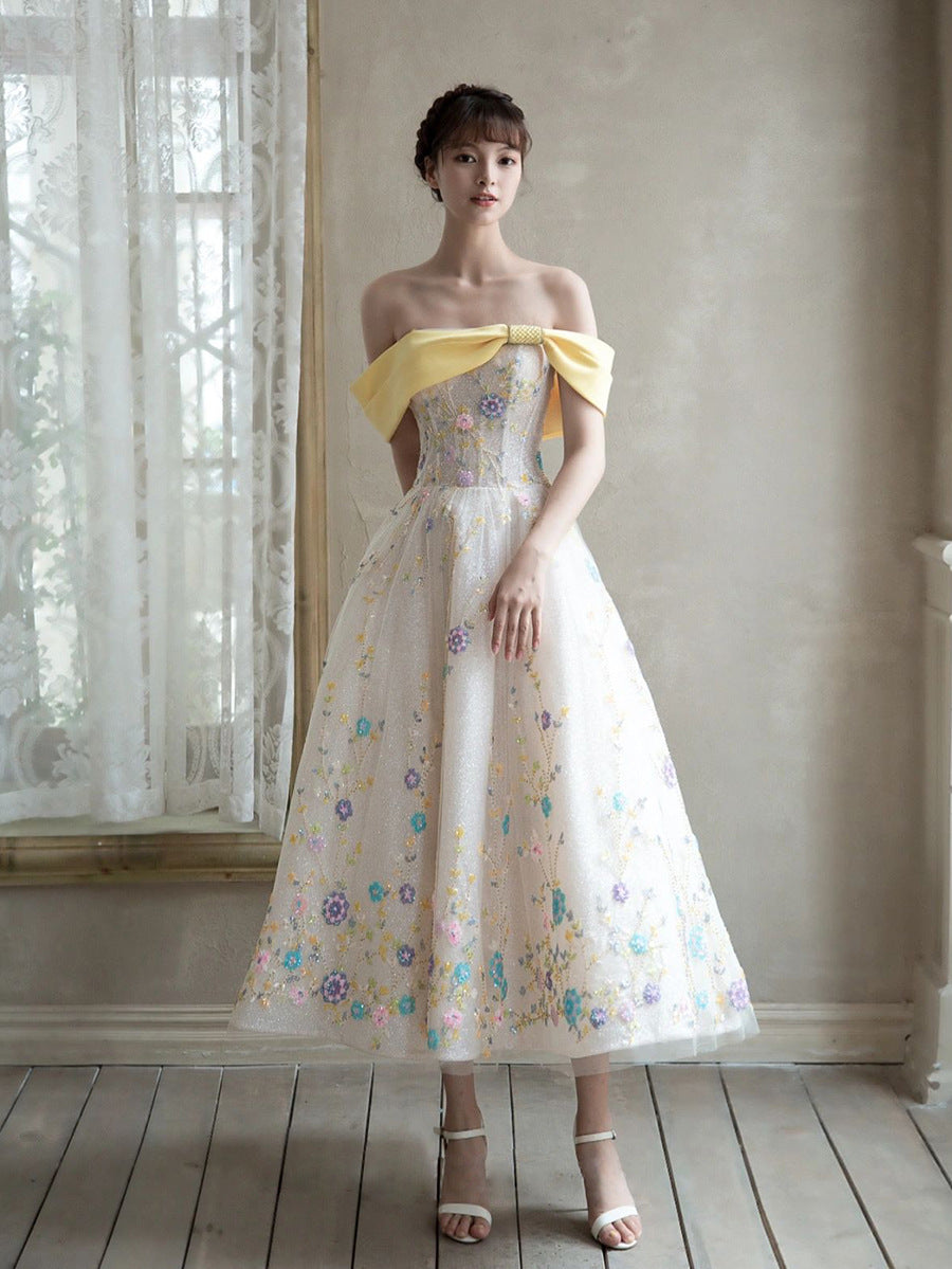 New Banquet Annual Meeting Evening Dress Ball Performance Costume