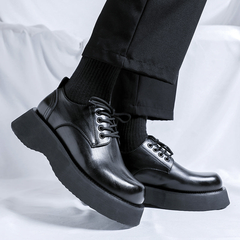 Large Head Leather Shoes Light Luxury Business Casual Sports