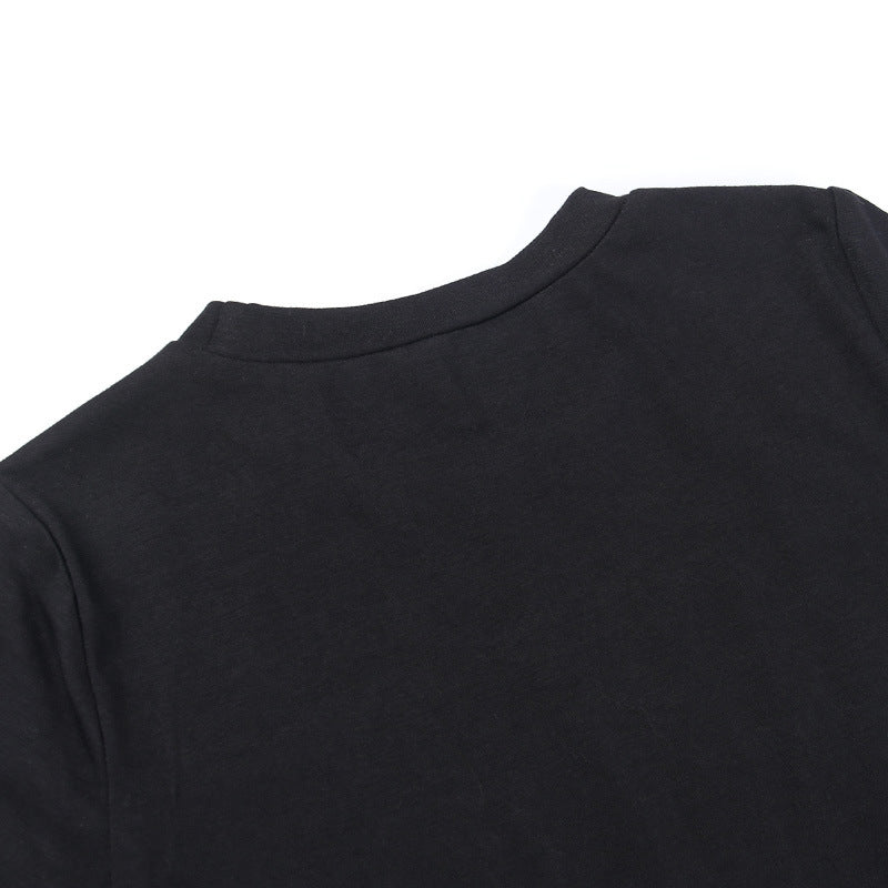 T-shirt à col rond et manches courtes avec inscription « Hot Diamond » pour femme