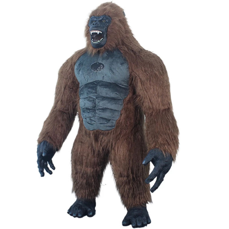 Gorilla King Kong Inflatable Costume Cartoon Figure Costume Long Hair