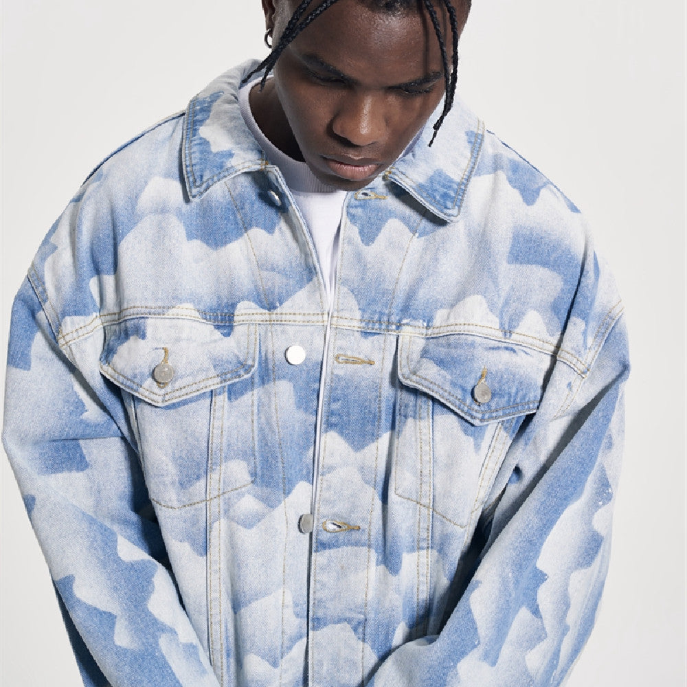 Giacca di jeans larga alla moda