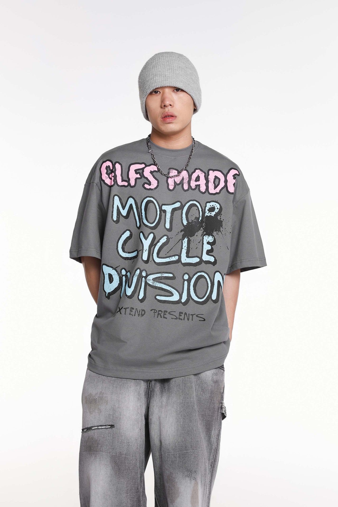 Creative Letters Printed Loose Casual Short-sleeved T-shirt