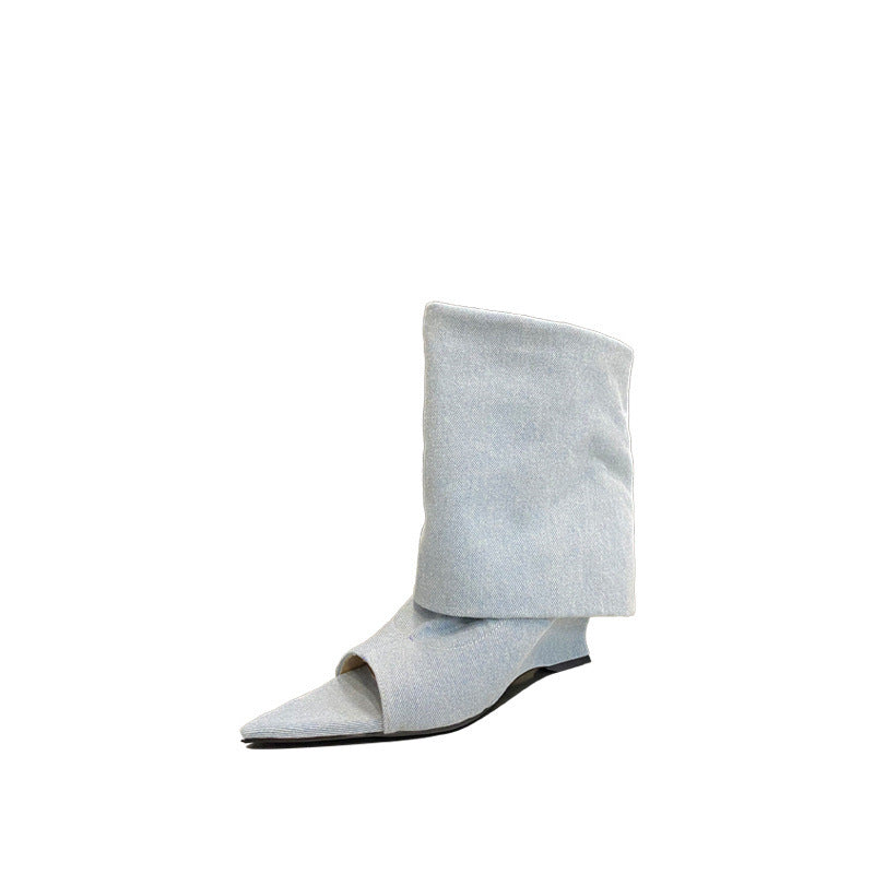 New Summer Stylish Womens Wedge Sandals With A Pointed Toe And Open Toe