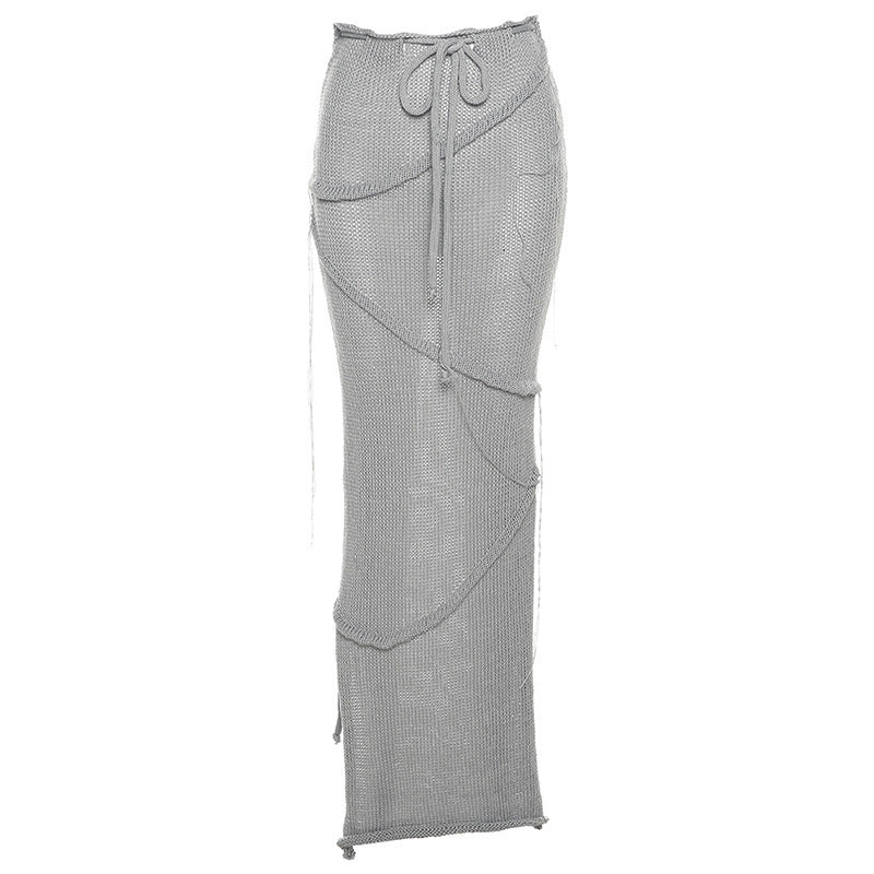 Gilet bandeau ajusté sans dos tricoté