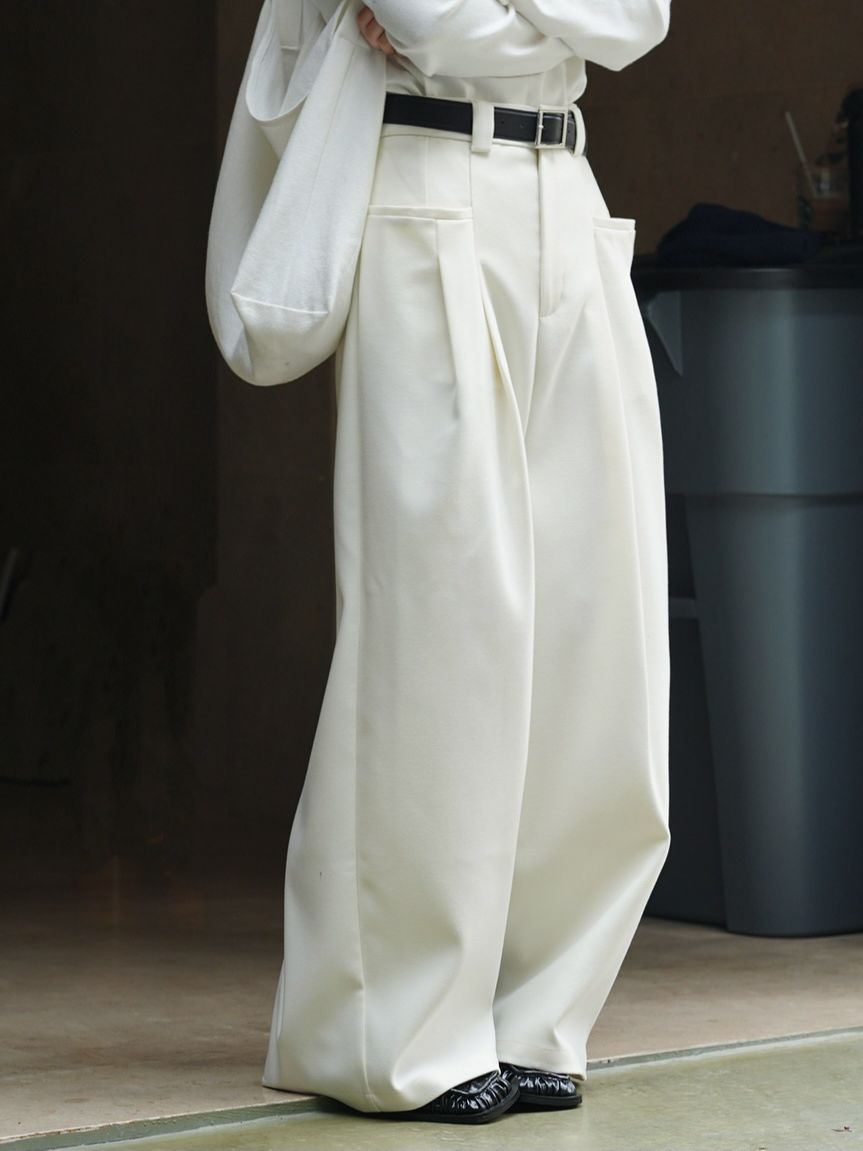 Pantalon décontracté ample à double pli