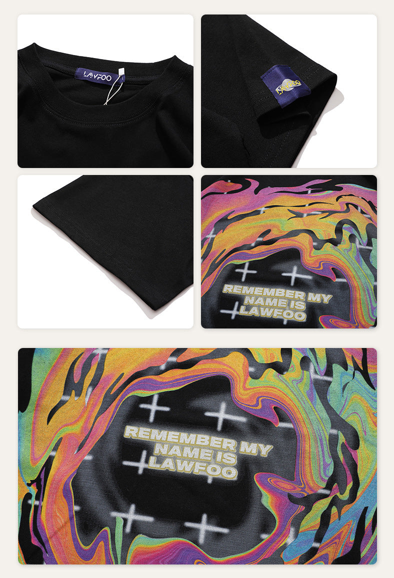 Liquid Printing Men's Loose Couple