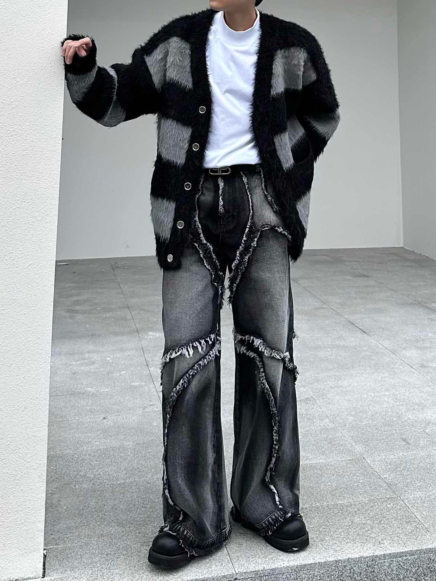 Jean délavé et vieilli Niche Heavy Industry pour homme