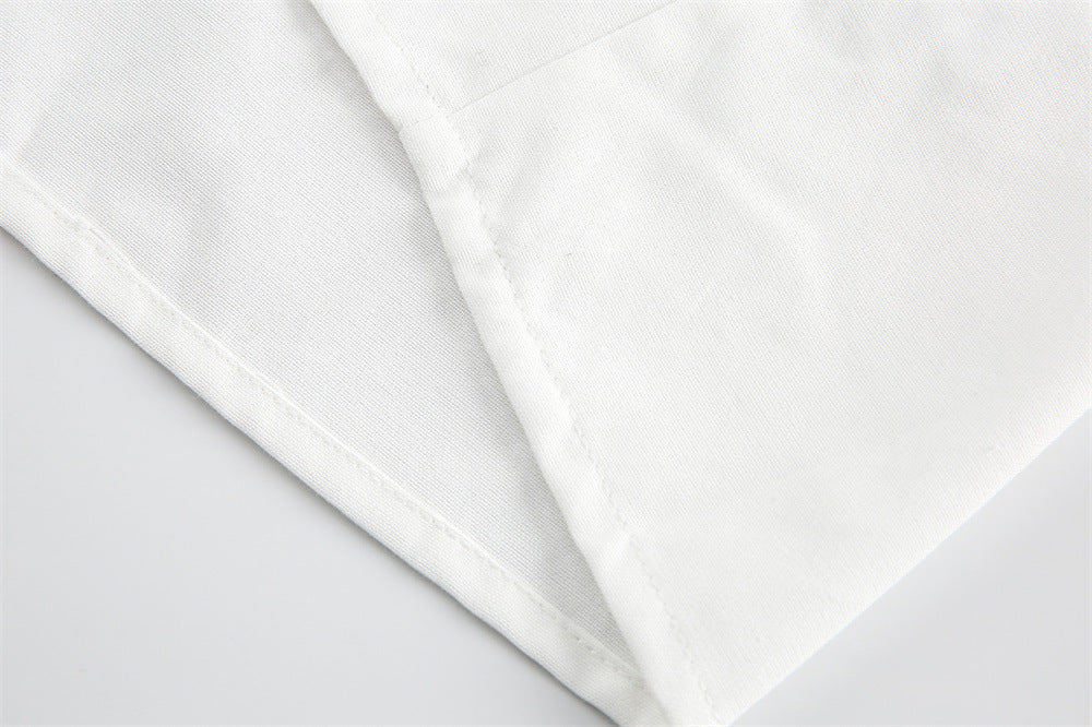 Chemise décontractée à imprimé noir et blanc pour homme