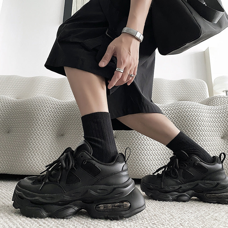 Retro Casual Sneaker Stylish Height Increasing Thick Bottom Breathable Shoes