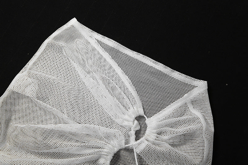 Ensemble jupe slim à bretelles transparentes