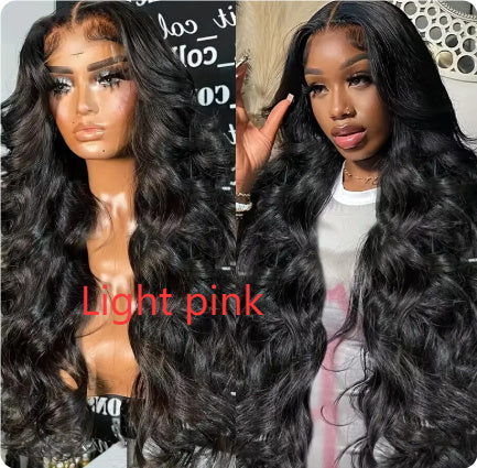 Natural High-temperature Fiber Front Lace Wig Female Medium Big Wave