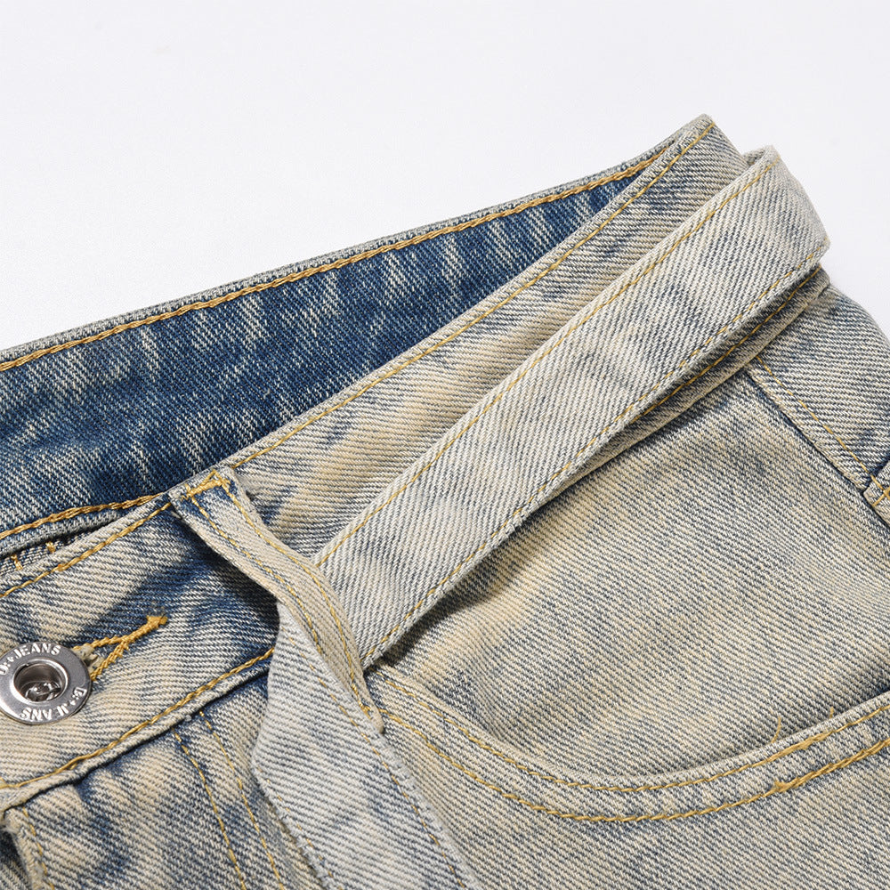 Men's Loose Casual Multi-pocket Jeans