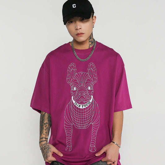 French Bucket Embroidered T-Shirt Cotton